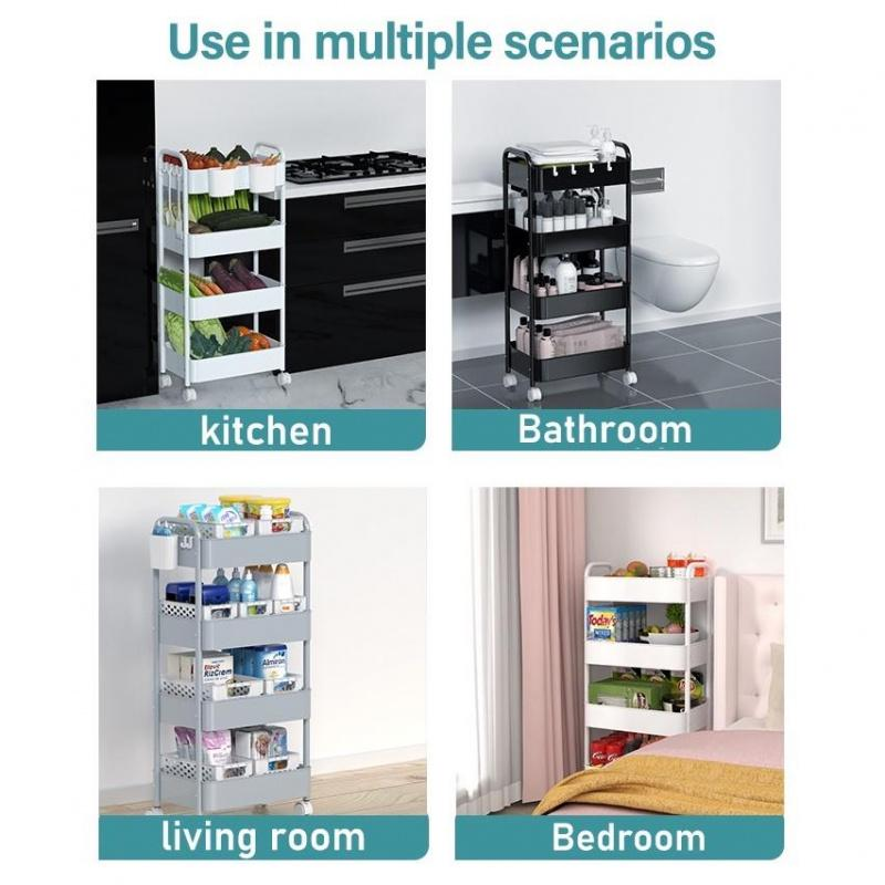 Pemasang mainan mudah dipasang dengan roda mudah dipasang untuk rak penyimpanan kereta pejabat dengan roda kereta roda perabot pejabat rak sampu - Image 6