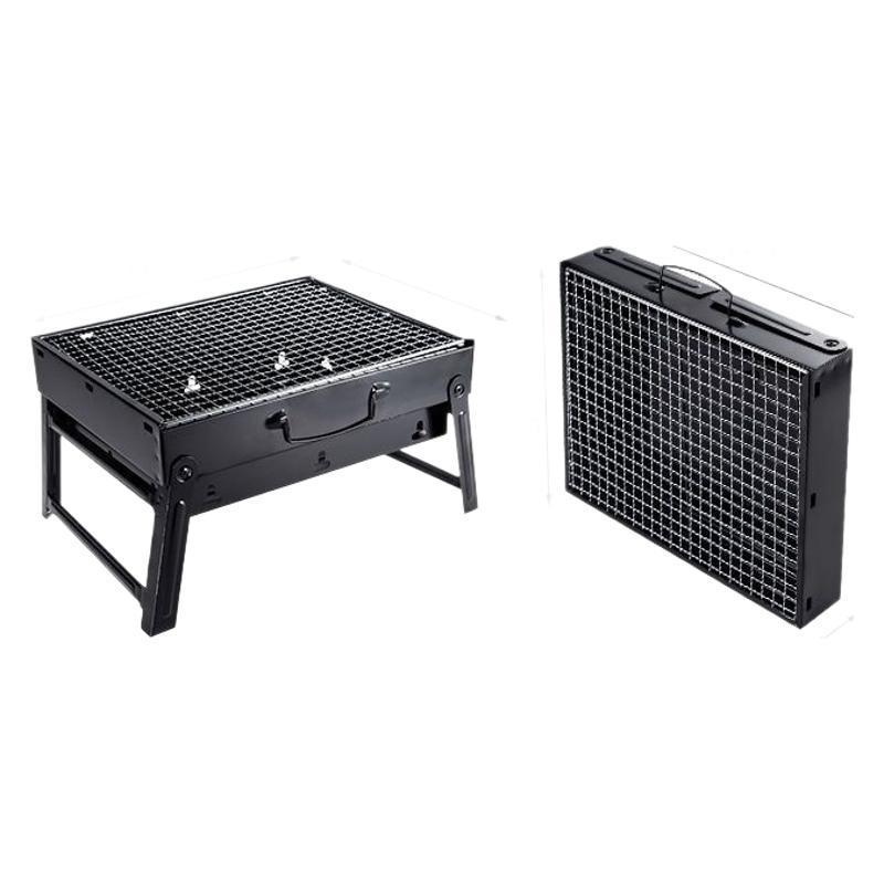 Pemanggang barbeku untuk kegunaan rumah, rak barbeku luar rumah, alat pemanggang arang mudah alih, set lengkap lidi, pemanggang arang taman borong.